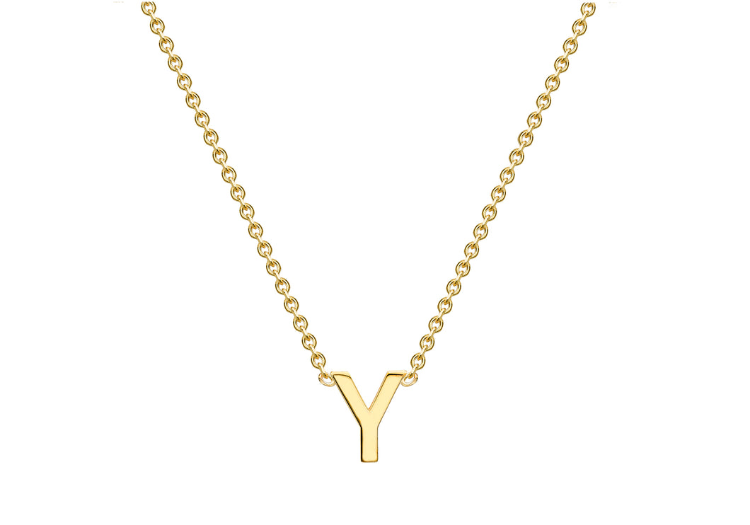 9ct Yellow Gold 'Y' initial Adjustable Necklace - Product Code - 1.19.0174