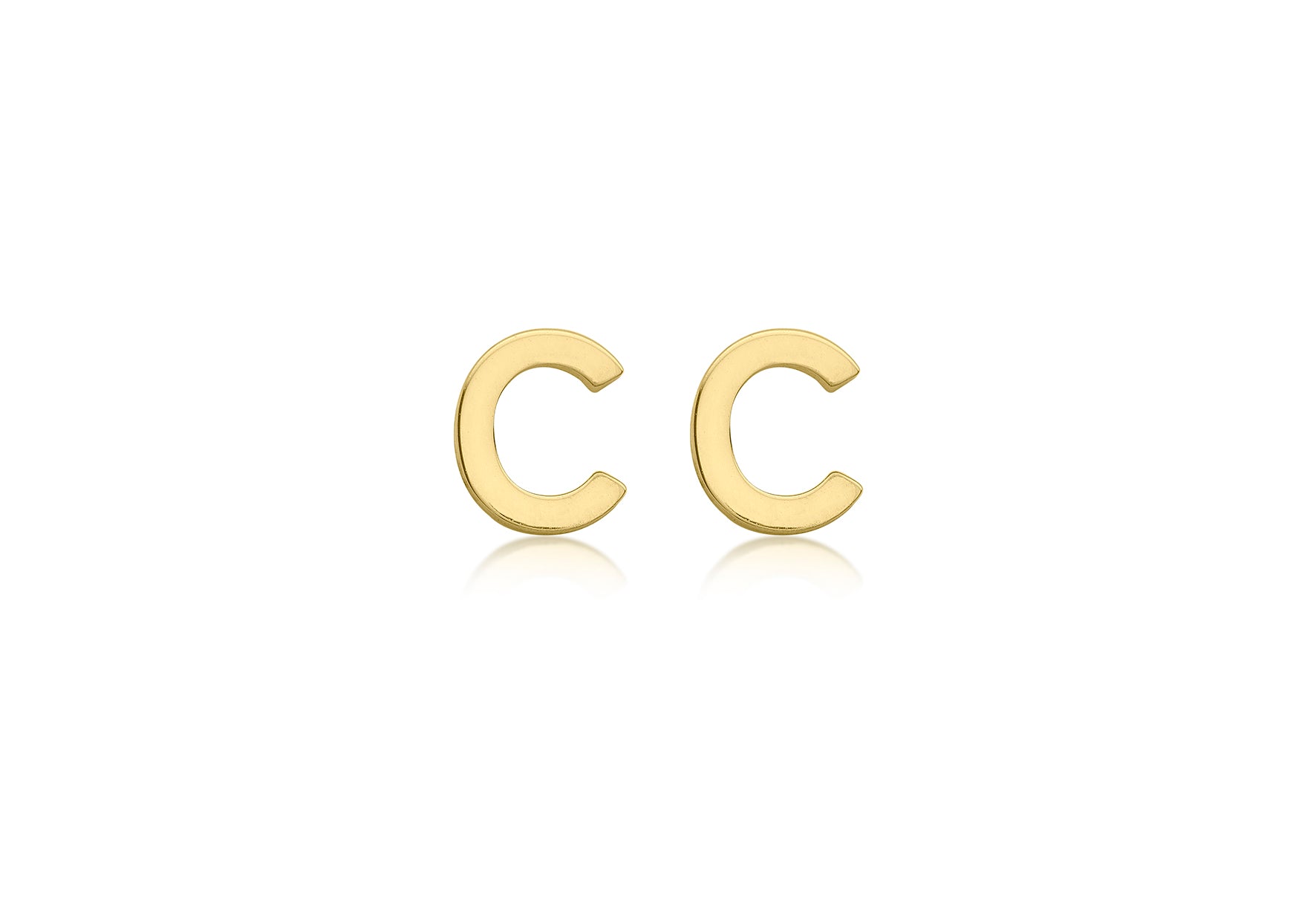 C hot sale initial earrings