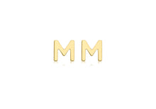 Load image into Gallery viewer, 9ct Yellow Gold &#39;M&#39; Initial Stud Earrings - Product Code - 1.59.1835
