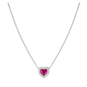 Nomination, All My Love Heart Necklace with Red and White CZ - Product Code - 240302 006