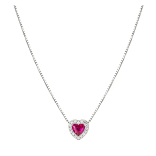 Nomination, All My Love Heart Necklace with Red and White CZ - Product Code - 240302 006