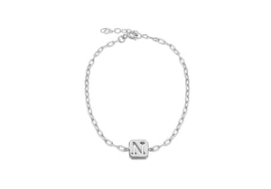 Sterling Silver Initial N Open Link Bracelet - Product Code - 8.20.2110