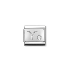 Load image into Gallery viewer, Nomination Composable Classic Link, Silver Zodiac Signs with White Stone | Available Here | CLICK HERE FOR ALL ZODIAC SIGNS
