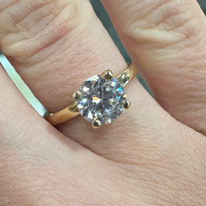 Yellow Gold Solitaire Ring - Product Code - H280