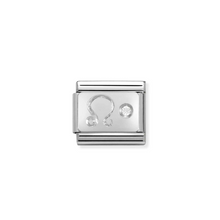 Load image into Gallery viewer, Nomination Composable Classic Link, Silver Zodiac Signs with White Stone | Available Here | CLICK HERE FOR ALL ZODIAC SIGNS
