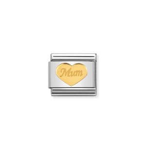 Nomination Composable Classic Family Collection in Steel and Yellow Gold | More Family Charms Available | CLICK HERE FOR MORE CHARMS