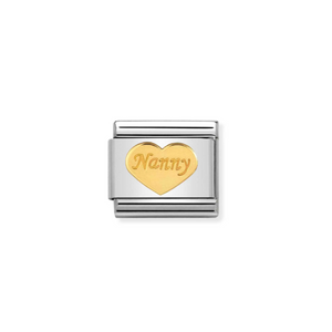 Nomination Composable Classic Family Collection in Steel and Yellow Gold | More Family Charms Available | CLICK HERE FOR MORE CHARMS