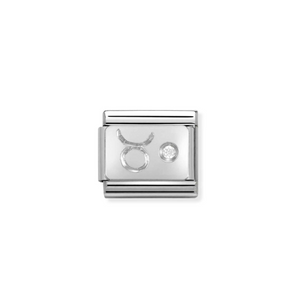 Nomination Composable Classic Link, Silver Zodiac Signs with White Stone | Available Here | CLICK HERE FOR ALL ZODIAC SIGNS