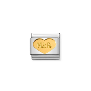 Nomination Composable Classic Family Collection in Steel and Yellow Gold | More Family Charms Available | CLICK HERE FOR MORE CHARMS