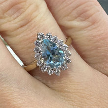 Load image into Gallery viewer, Pear Shaped Blue Topaz Ring - Product Code - H179
