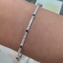 Load and play video in Gallery viewer, Sapphire and Silver Bracelet - Product Code - A430
