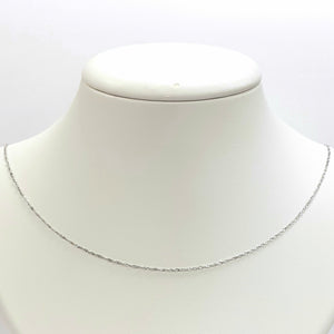 9ct White Gold Hallmarked Chain - Product Code - J639