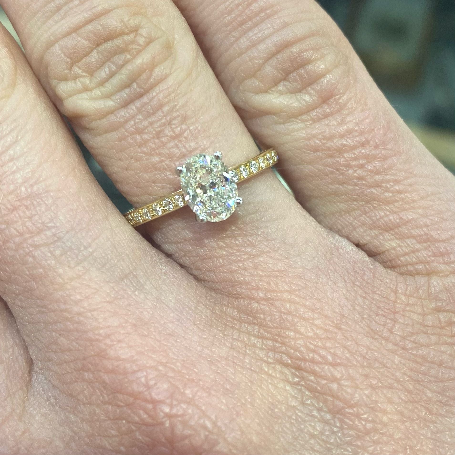 2.50 Carat Lab Grown Oval Diamond Rose Gold & Platinum Split Shank Engagement  Ring