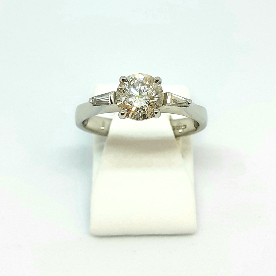 Platinum Diamond Solitaire Ring - Product Code - WX258