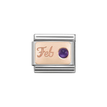 Load image into Gallery viewer, Nomination Rose Gold Birth Stone Jan - Dec Charms | Click for ALL Birthstone Charms
