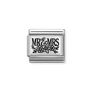 Nomination Silver Mr & Mrs with Flowers Charm - Product Code - 330111/15