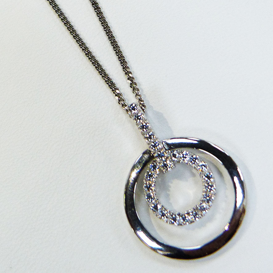 Silver clearance hoop necklace